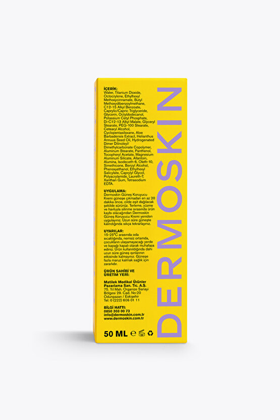 Face Protection Cream Spf 50+ | Nemlendirici Yüz Güneş Kremi | Suya Dayanıklı | 50 ml