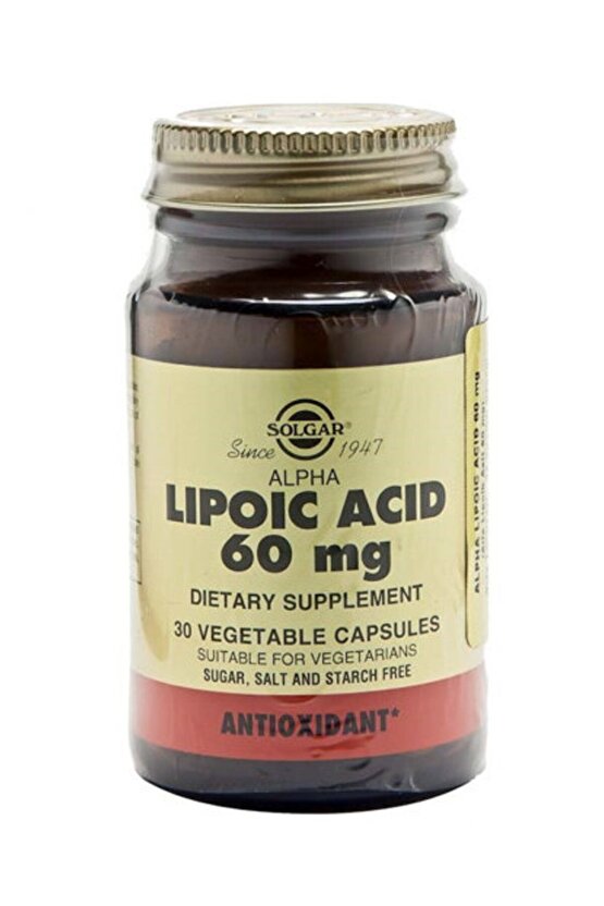 Alpha Lipoic Acid 60 mg 30 Kapsül