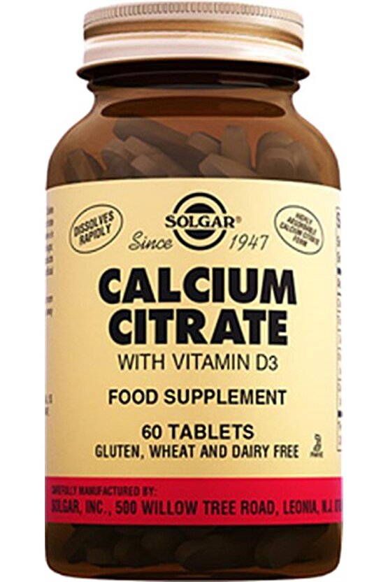 Calcium Citrate With Vitamin D3 60 Tablet