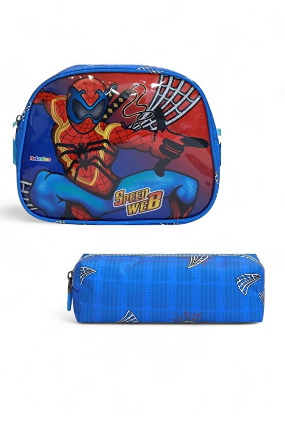 1370 Anatomik Sırt Yapılı Kabartmalı Figürlü Üçlü Set İlkokul Çantası