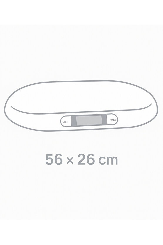 Dijital Hassas Bebek ve Evcil Hayvan Tartısı – 56x26 cm, 20 Kg Kapasiteli, LCD Ekranlı