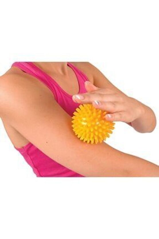 Msd ElEgzersiz Masaj Ve Duyu Topu , Yumuşak Dikenli Top Sarı Renk 8 Cm