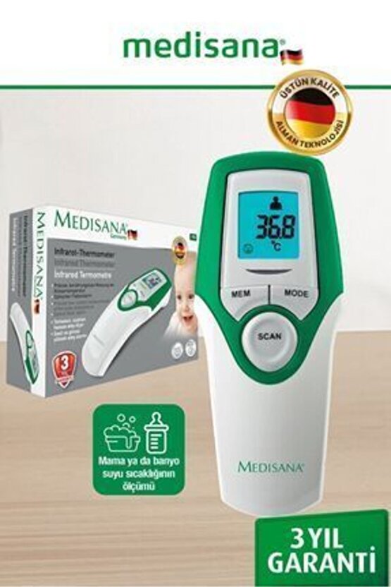 Infrared Thermometer Dijital Uzaktan Temassız Ateş ÖlçerAlman Tasarım