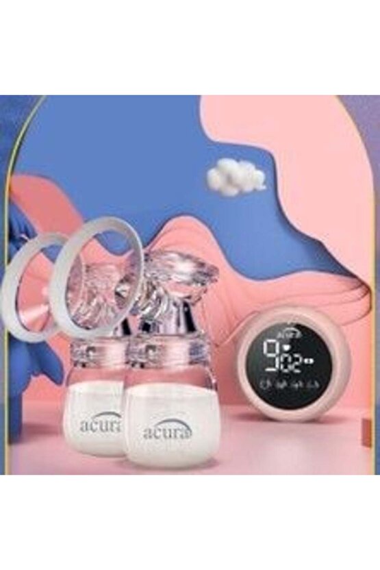 AC-3020 Şarjlı LCD Ekranlı Biberon Özellikli Çiftli Göğüs Pompası