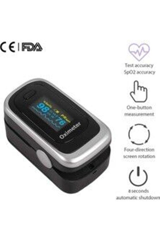 Pulse Oksimetre M170 Oksijen Satürasyon Ölçüm Cihazı Alarmlı