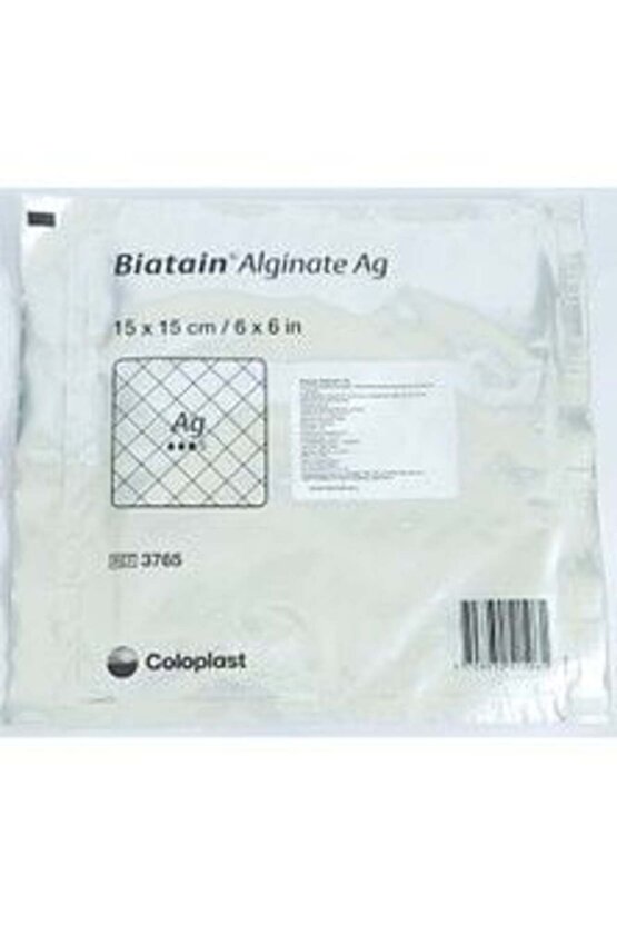 Coloplast Biatain 3765 Alginate Ag 15X15 Gümüşlü 10lu