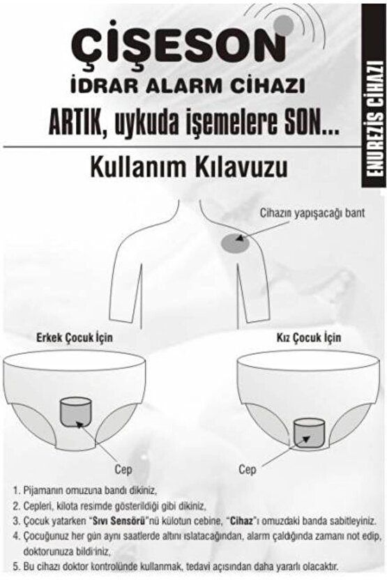 Enürezis Alarm Cihazı İdrar Alarm Cihazı