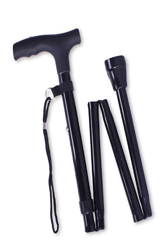 Siyah Katlanabilir Uzun Süre Kullanışlı Baston P512