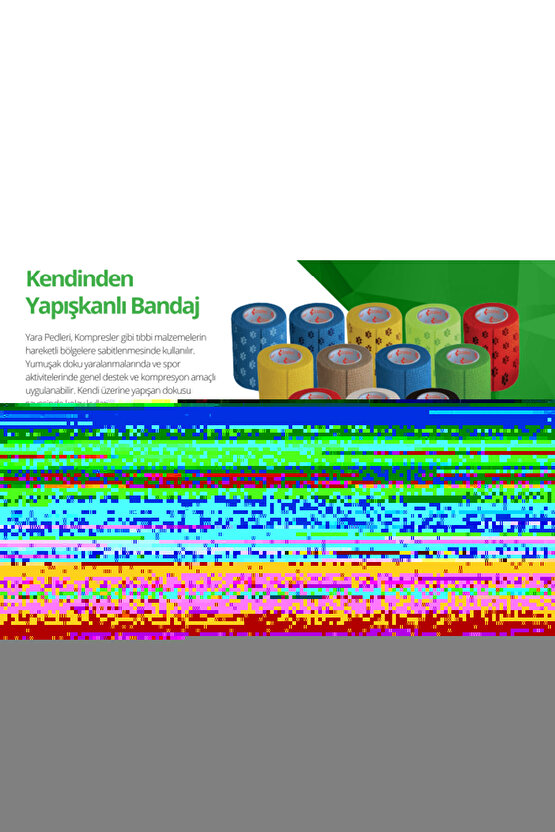 OctaCare Kendinden Yapışkanlı Bandaj Koban Bandaj 5 cm x 4,5 m Mavi Renk 12 Adet