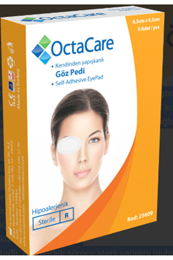Steril Göz Pedi 6,5 cm x 9,5 cm 5 Adet