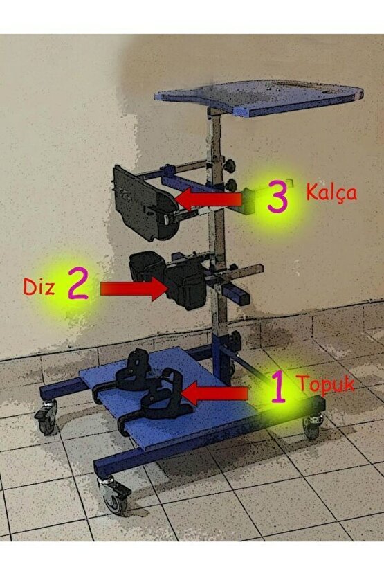 Ayakta Durma Sehpası (Sırt Desteksiz) SMALL-70-120 CM BOY İÇİN