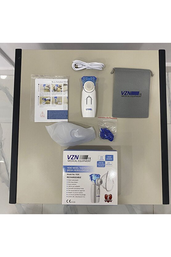 Vzn Yeni Nesil Şarj Edilebilir Tasinilabilir Mesh Nebulizator Cihazı