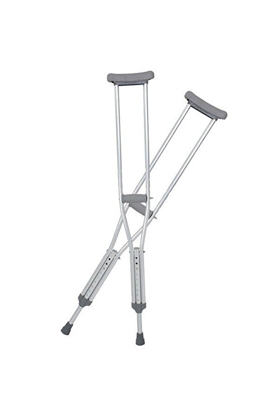 1 Yuvarlak Profil Demir Koltuk Değneği Alüminyum Uzunluk Ayarlı