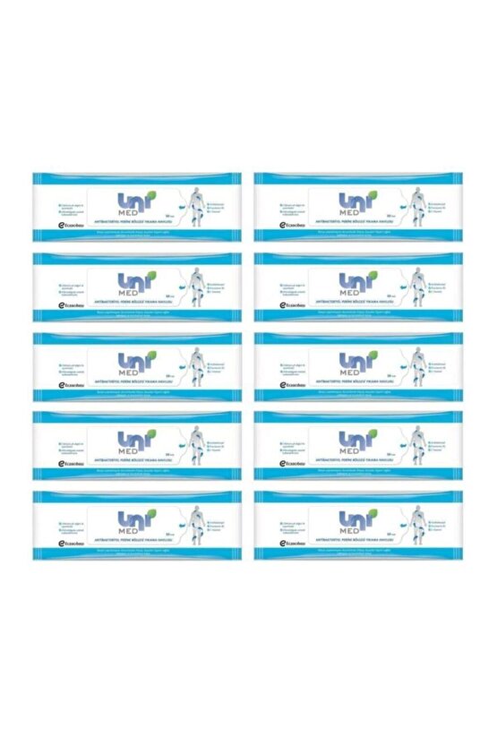 Unimed Perine Bölgesi Yıkama Havlusu 50 Li 10 Paket
