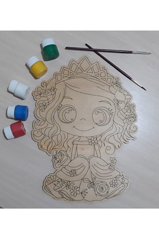 Prenses Ahşap Boyama Seti