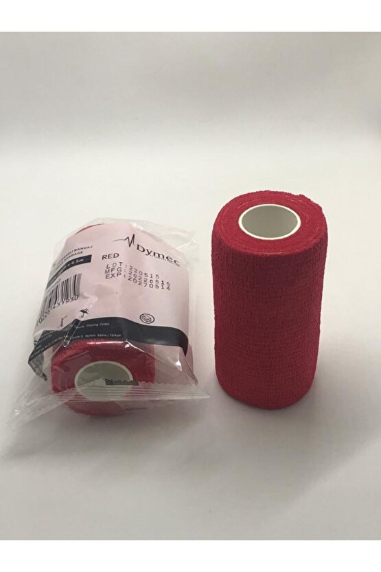 Dymec Kendinden Yapışkanlı Bandaj Kırmızı Ebat: 10cm X 4.5m 4lü