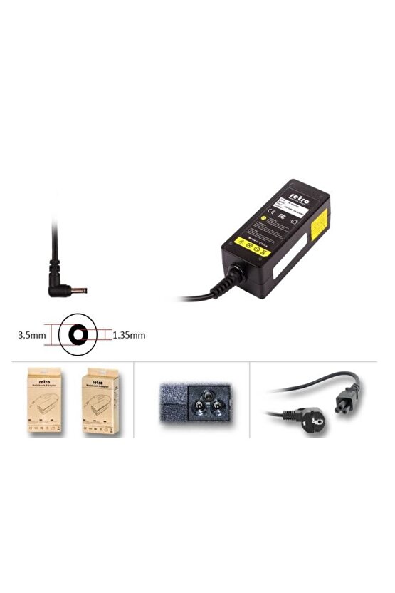 Casper Nirvana C350.4000-4L00R Notebook Adaptör - Şarj Cihazı - Ver.1 (19V-45W)