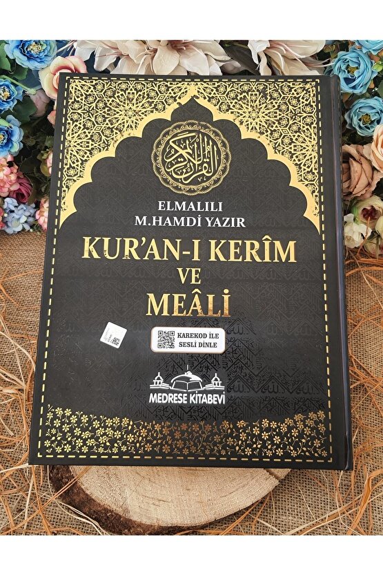Kuranı Kerim Türkçe Meali Cami Boy 25x34 Mealli Kuran Siyah Telefonda Sesli Dinleme Diyanet Mühürlü