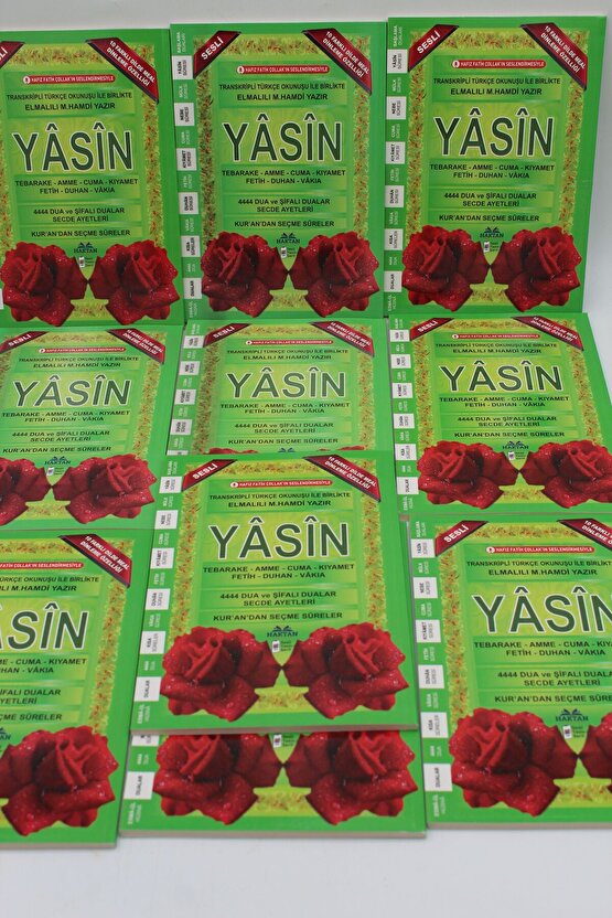 Ekonomik Hediyelik 10 Adet Yasin-i Şerif Yeşil Renk 80 Shf. Orta Boy(17x24cm) QR KodMealArapça