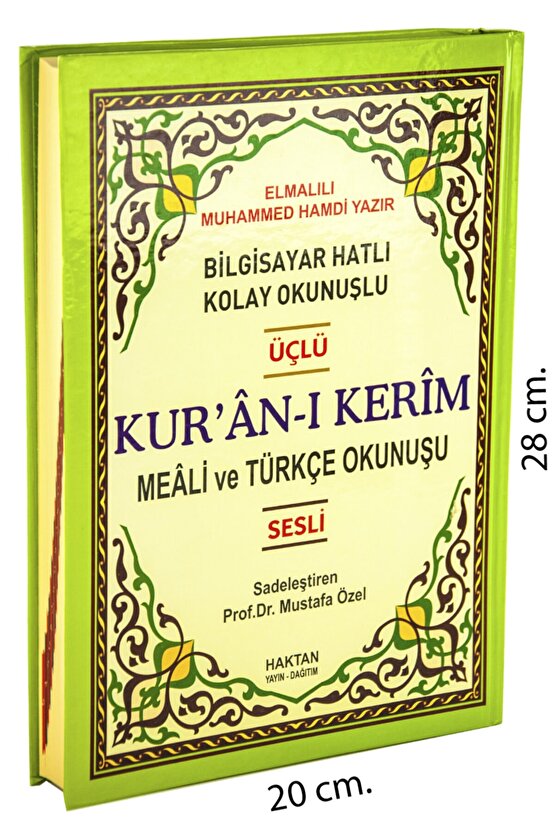 Arapça - Türkçe Okunuş Ve Mealli Kuranı Kerim Rahle Boy Sesli - Üçlü Kuran -