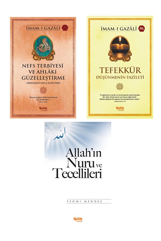 Nefs Terbiyesi - Tefekkür Düşünmenin Fazileti - Allahın Nuru Ve Tecellileri 3lü Set