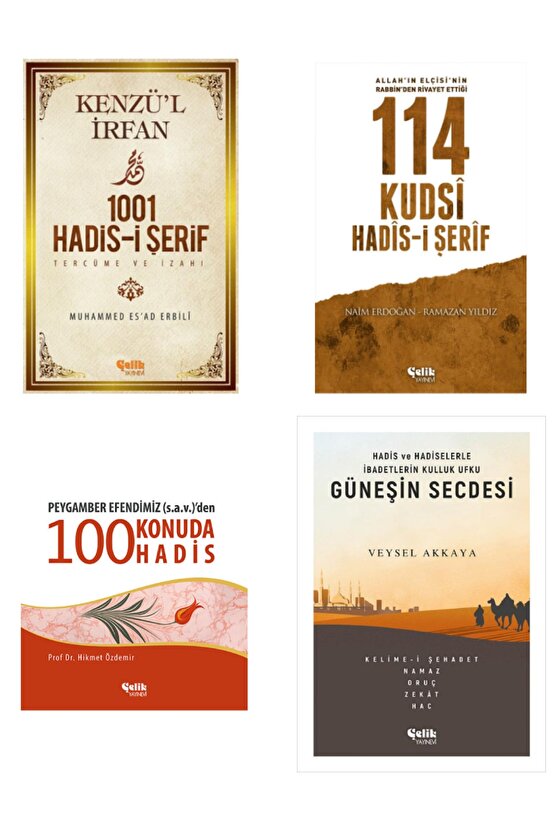 Hadis-i Şerif Seti-1001 Hadisi Şerif-114 Kudsi Hadisi Şerif-100konuda Hadis-güneşin Secdesi 4lü Set