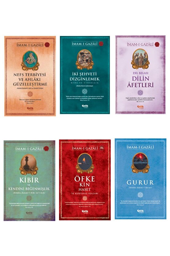 Gazali Seti Nefs Terbiyesi-iki Şehveti Dizginlemek-dilin Afetleri-kibir-öfke Ve Kin-gurur 6lı Set