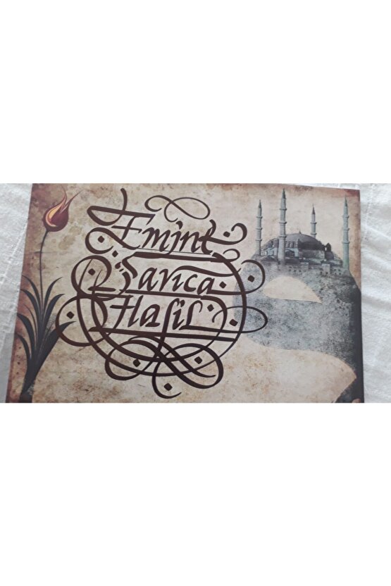 Kaligrafi Fon Hediyeli Ahşap Üzerine Kaktüs Figürlü Beceri Geliştiren Ahşap Boyama Sandığı Seti