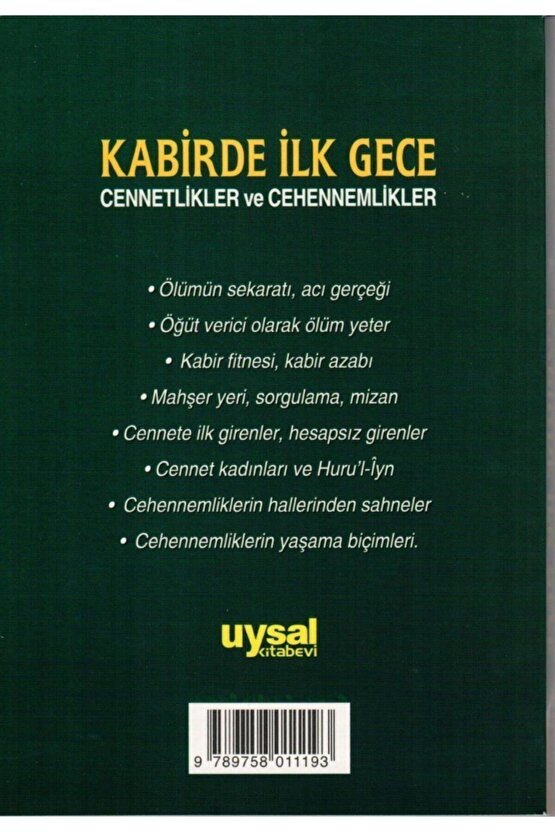 Kabirde Ilk Gece Cennetlikler Cehennemlikler Muhammed Ibrahim Selim, Uysal Kitabevi