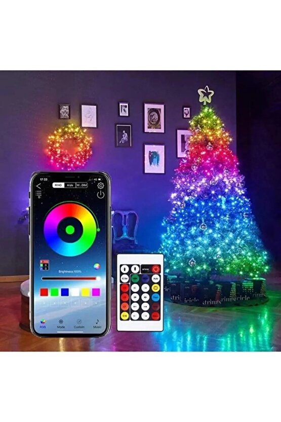 10 MT rgb Led Uzaktan Kumandalı Sese Duyarlı Bluetooth İle Telefona Bağlanabilir RGB Şerit Led