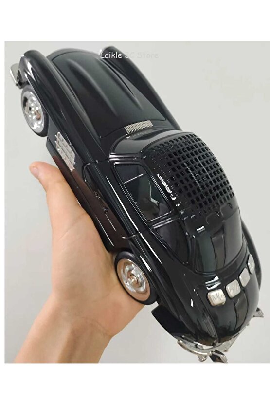 Taşınabilir Araba Şekilli Nostaljik Fm Radyo Handfree Fonksiyonu Kablosuz Blueooth