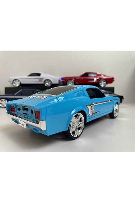 Taşınabilir Araba Şekilli Nostaljik Fm Radyo Handfree Fonksiyonu Kablosuz Blueooth