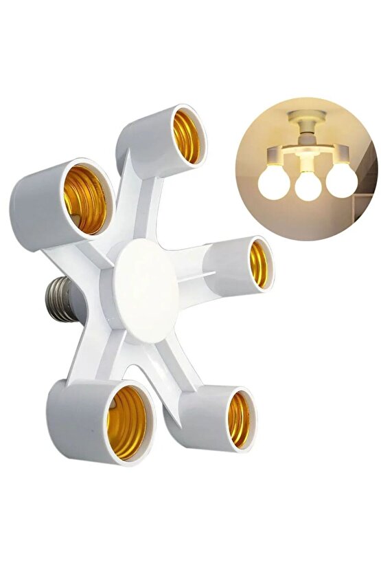 E27 5li Duy Duy Çoklayıcı Duy Çoğaltıcı 1 In 5 E 27 Duy