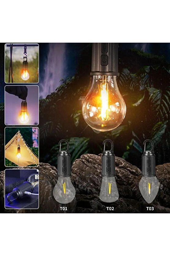 Taşına Bilir Kamp Lambası Çadır İçin İlk Yardım İçin Retro Led Işık  4 Aydınlatma Modlu