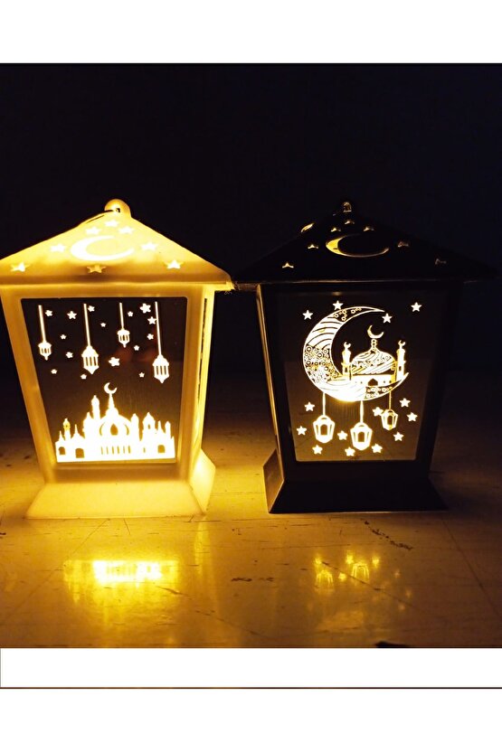 Dekoratif Pilli Led Mumlu Kandil Asılabilir Fener