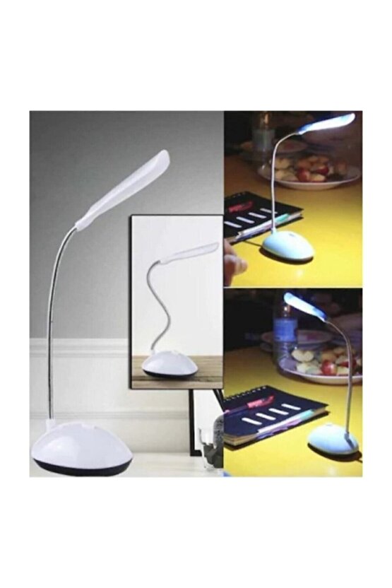 Masa Lambasi Led Mini Masa Lambasi Yeşil - Mavi - Beyaz Karışık Renk 4 Ledli Pilli