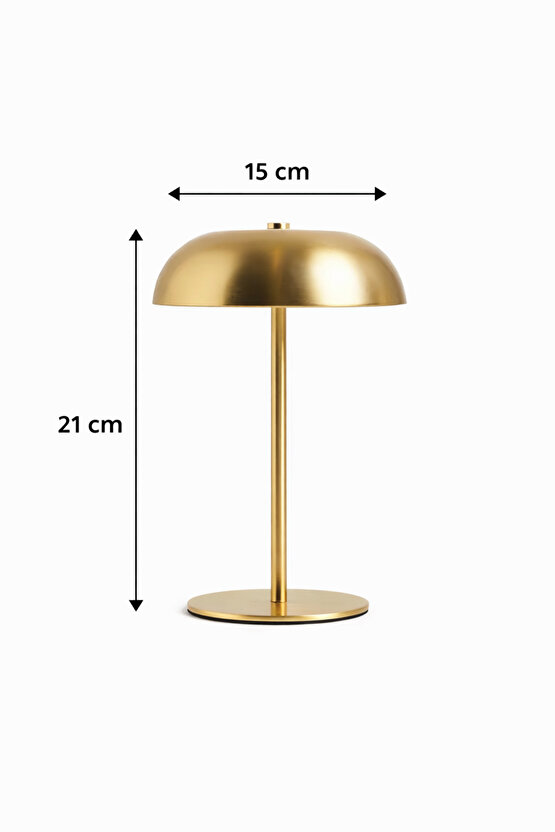 Dokunmatik Gold Masa Lambası Abajur – 21x15 cm Gece Lambası