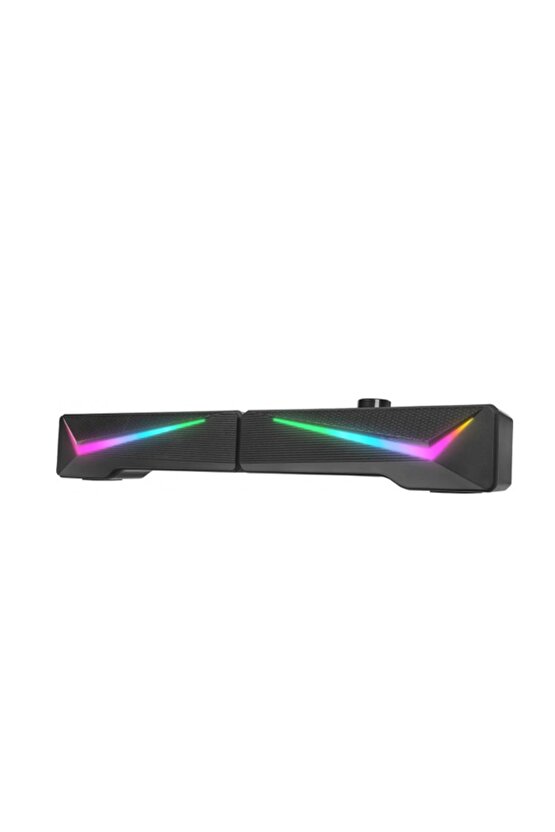 AFİLA MD-S157 2.0 5Wx2CH RGB Ledli Oyuncu Siyah USB Sound Bar Speaker Hoparlör