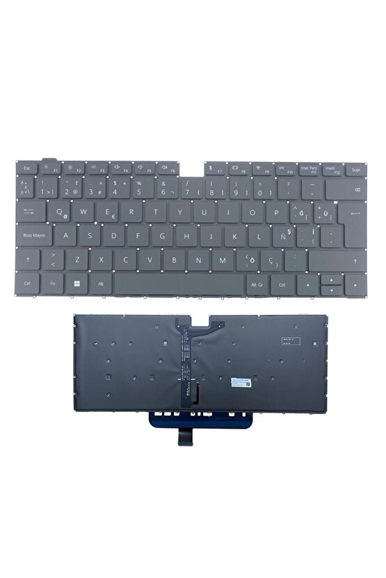 Huawei MateBook D14 NbDE-WDH9 Notebook Klavyesi (Siyah TR) ışıklı