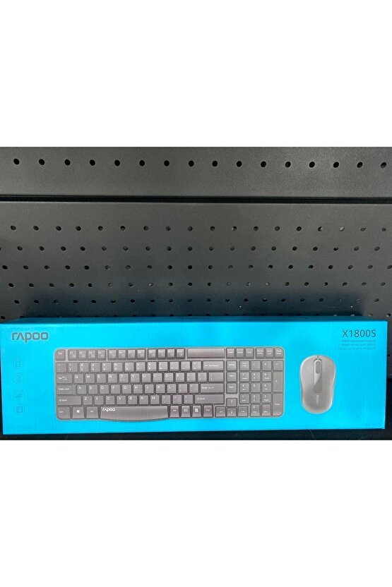X1800s Kms Kablosuz Klavye & Optik Mouse Seti Tr Siyah Q Klavye
