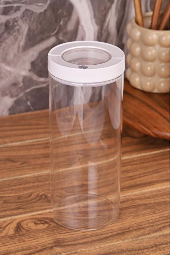 Lengo 2000 ml Mühürlü Vakumlu Borosilikat Cam Erzak Saklama Kavanozu