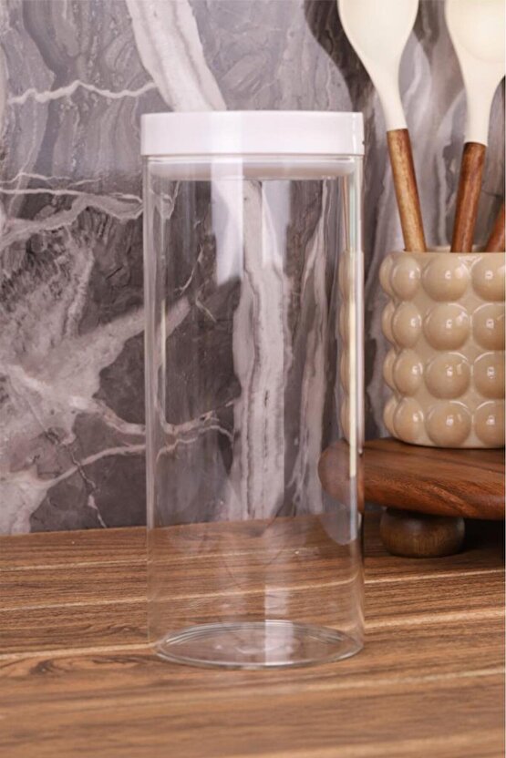 Lengo 2000 ml Mühürlü Vakumlu Borosilikat Cam Erzak Saklama Kavanozu