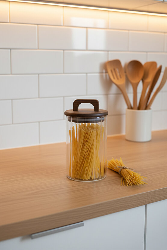 Esyhome Akasya Kapaklı Kavanoz 950 ml