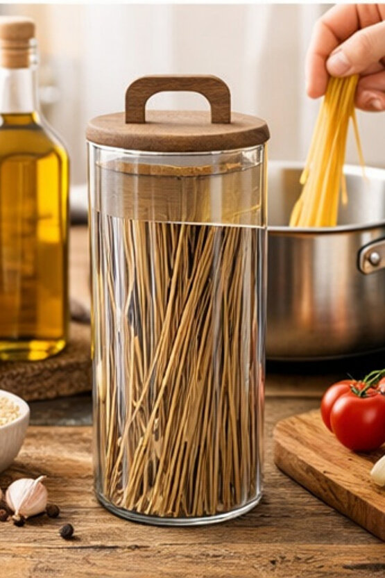 1550 ml Akasya Kapaklı Cam Kavanoz Saklama Kabı Pinterest Tasarım Erzak Bakliyat Kabı