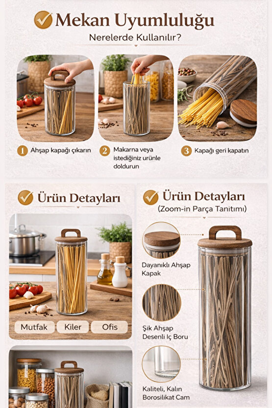 1550 ml Akasya Kapaklı Cam Kavanoz Saklama Kabı Pinterest Tasarım Erzak Bakliyat Kabı