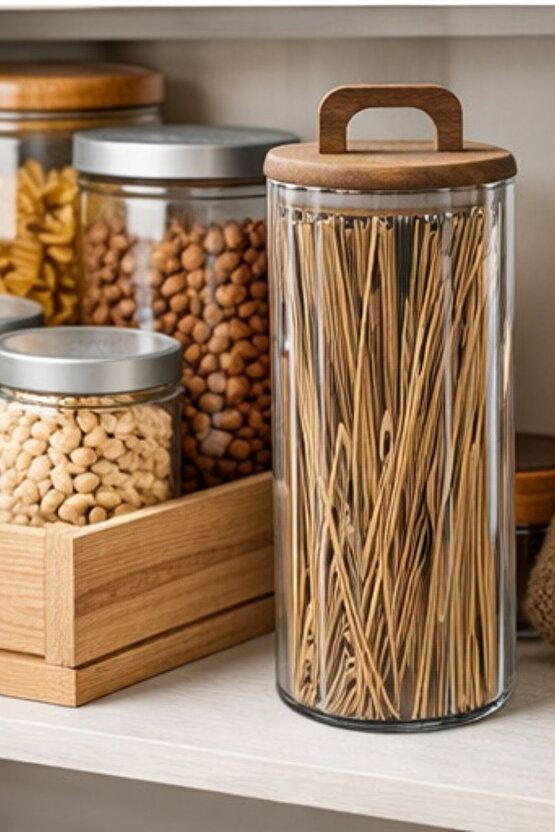 1550 ml Akasya Kapaklı Cam Kavanoz Saklama Kabı Pinterest Tasarım Erzak Bakliyat Kabı