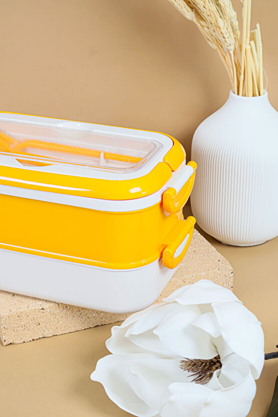 2 Katlı Sızdırmaz Taşıma Saplı Saklama Beslenme Kabı - Mikrodalgaya Uygun Öğle Yemeği Kabı