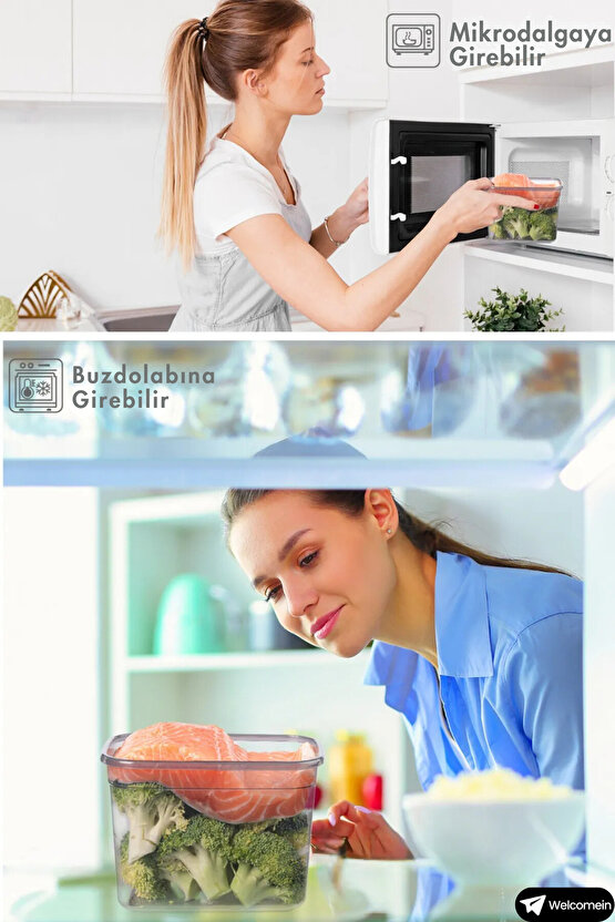 6lı 1200ml Sızdırmaz Dikdörtgen Erzak Saklama Kabı Seti - 20 Adet Etiket - 6 Adet Kaşıklı-1.2 Litre