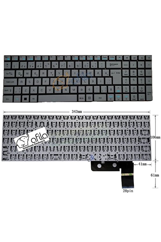 Casper Nirvana C500-1135 Notebook Klavyesi (Siyah TR) ışıklı