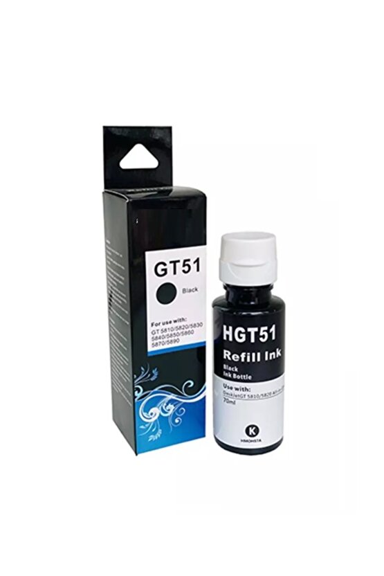 GT51 X4E40AE SİYAH ŞİŞELİ MÜREKKEP 90ml (Hp Muadil)